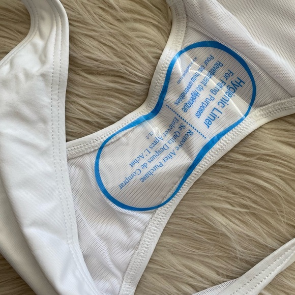 Andie x Demi Moore Swim Basic White Low Rise Cheeky Bikini Bottoms Swimsuit - Picture 7 of 8